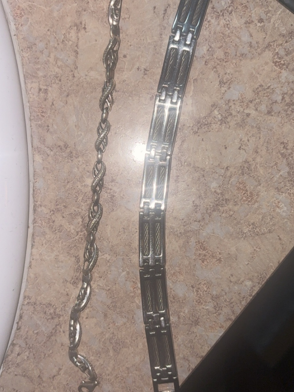 Kay Jewelers Women's Silver-Tone Linked Bracelet Set